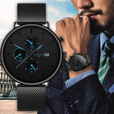 Luxury Men's Quartz Wrist Watch Waterproof